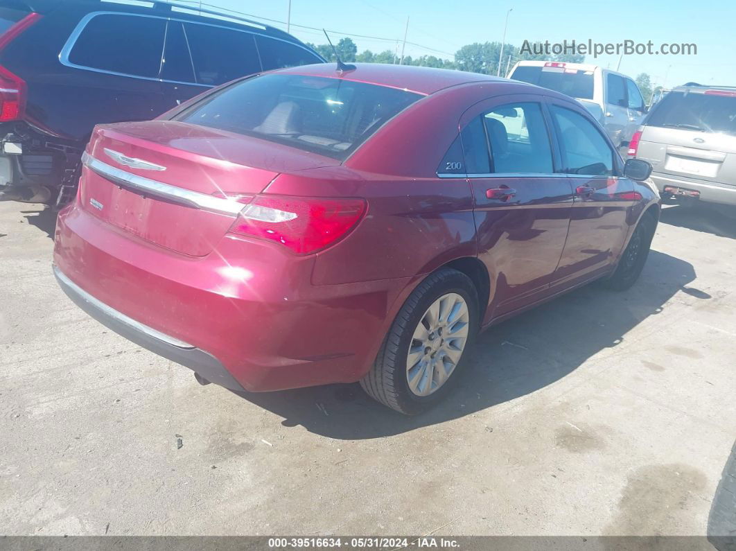 2014 Chrysler 200 Lx Red vin: 1C3CCBABXEN142287