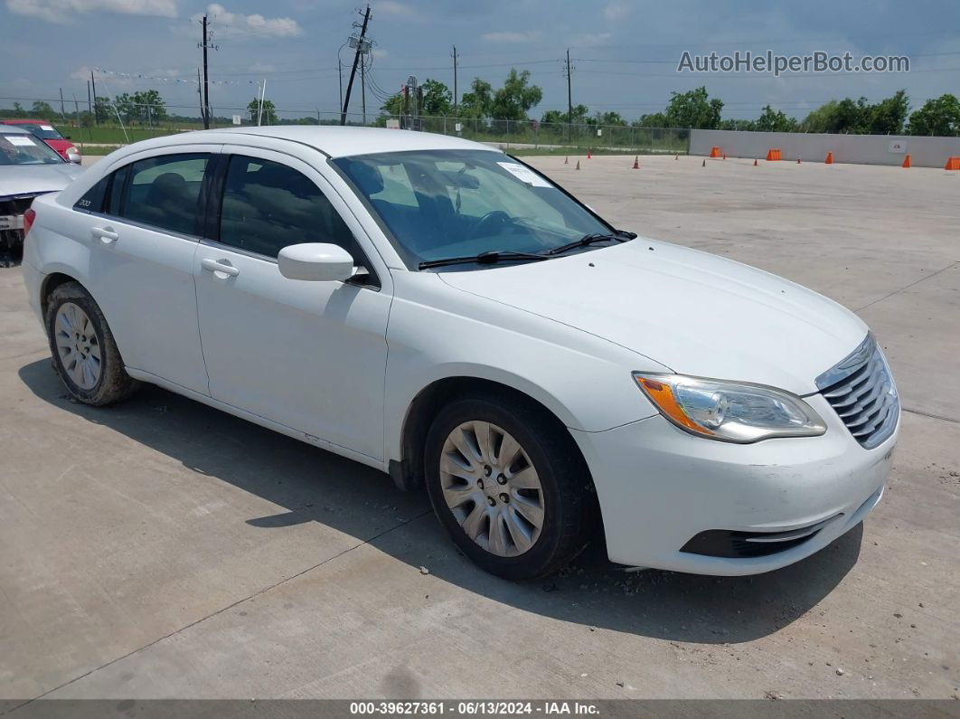 2014 Chrysler 200 Lx White vin: 1C3CCBABXEN205498