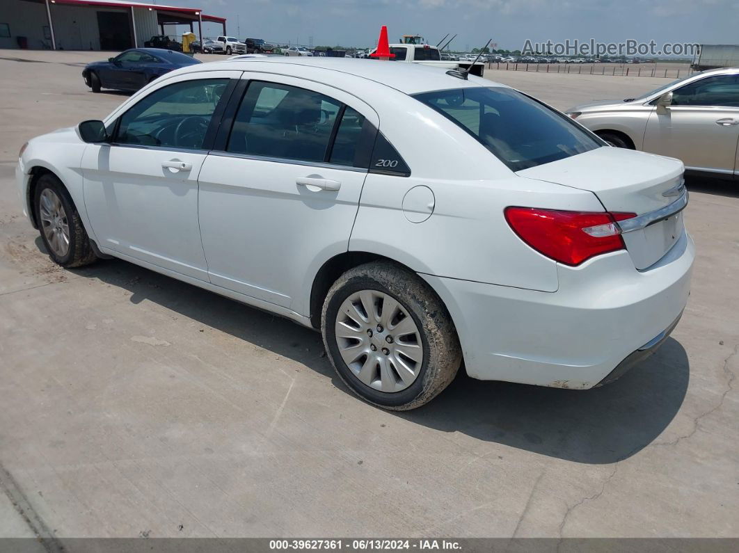 2014 Chrysler 200 Lx White vin: 1C3CCBABXEN205498