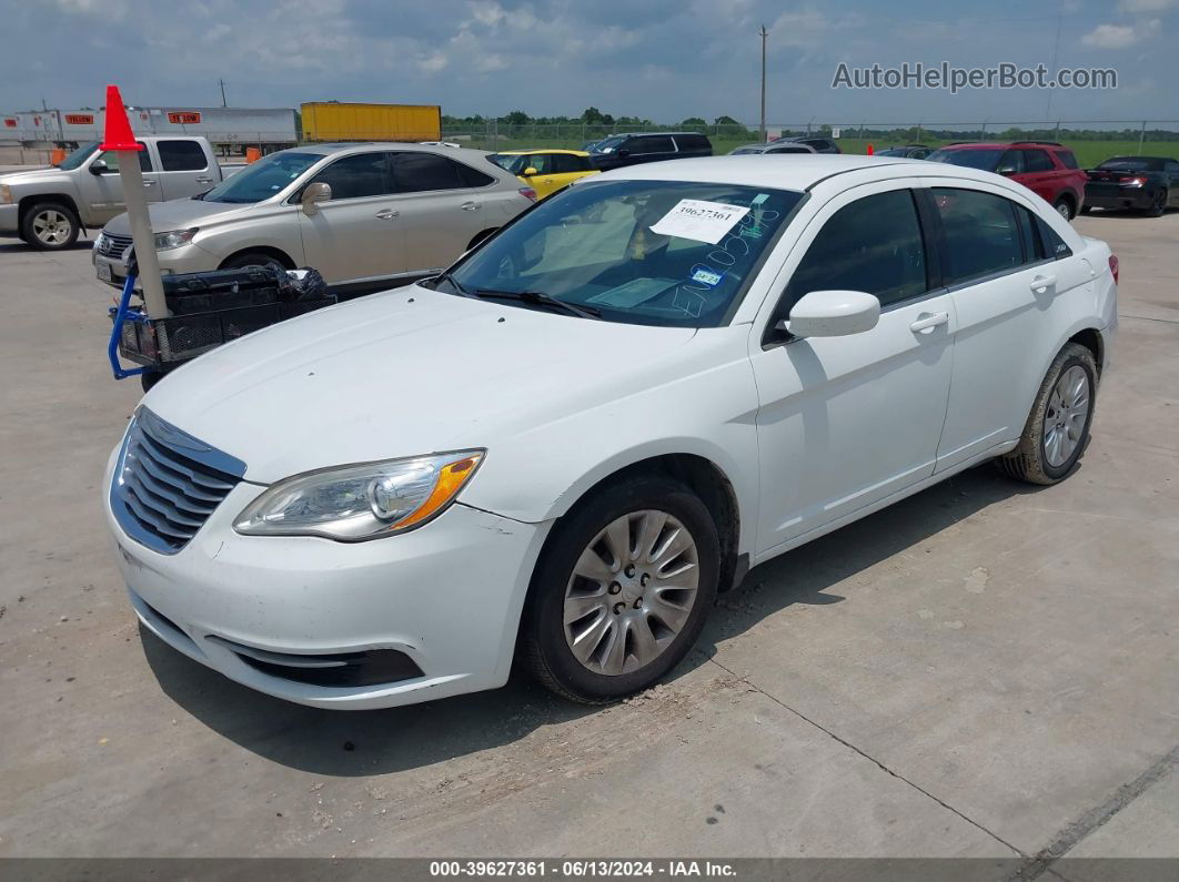 2014 Chrysler 200 Lx White vin: 1C3CCBABXEN205498