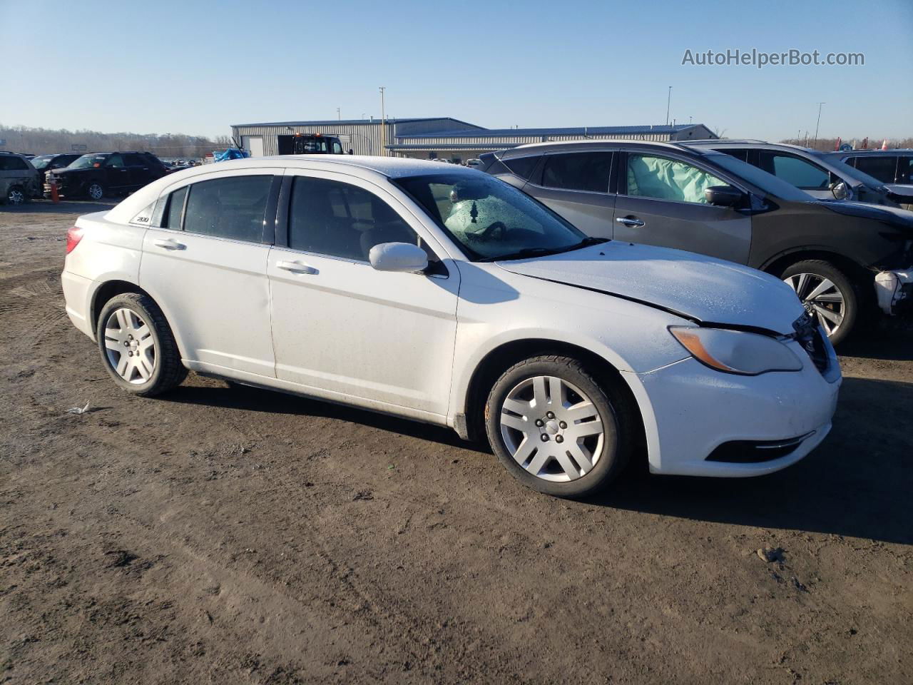 2014 Chrysler 200 Lx White vin: 1C3CCBABXEN206425