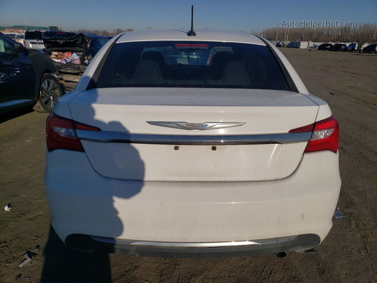 2014 Chrysler 200 Lx White vin: 1C3CCBABXEN206425