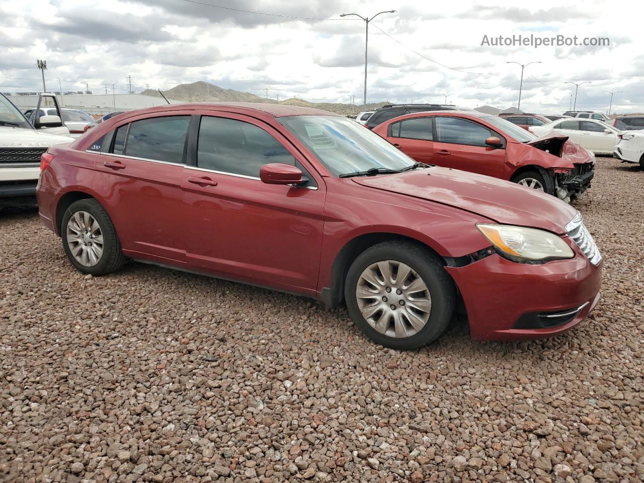 2014 Chrysler 200 Lx Red vin: 1C3CCBABXEN209678