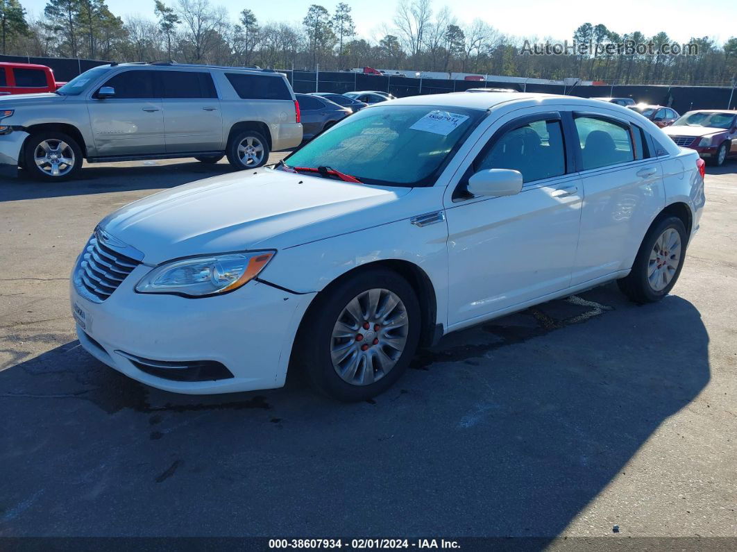 2014 Chrysler 200 Lx White vin: 1C3CCBAG0EN103672