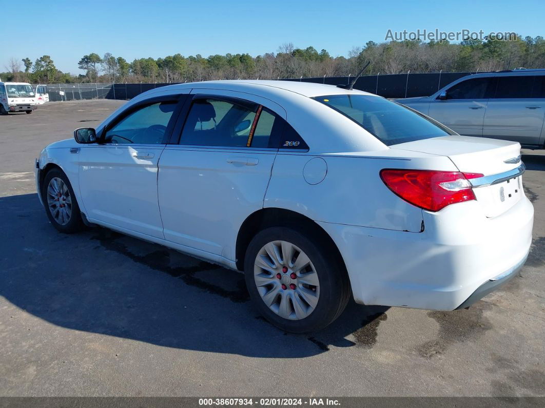 2014 Chrysler 200 Lx White vin: 1C3CCBAG0EN103672