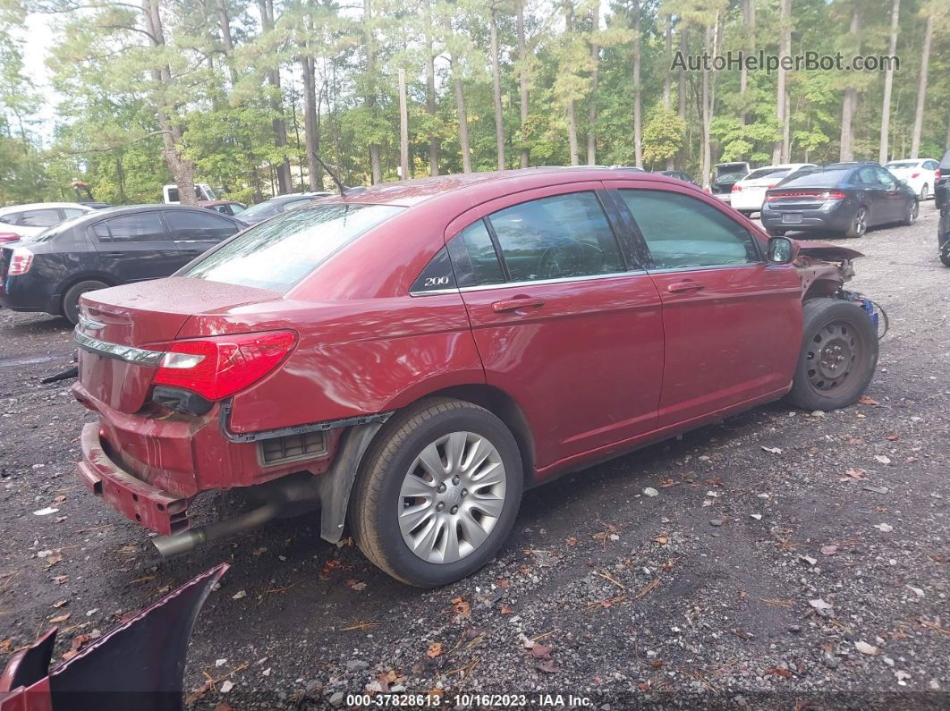 2014 Chrysler 200 Lx Красный vin: 1C3CCBAG0EN164147