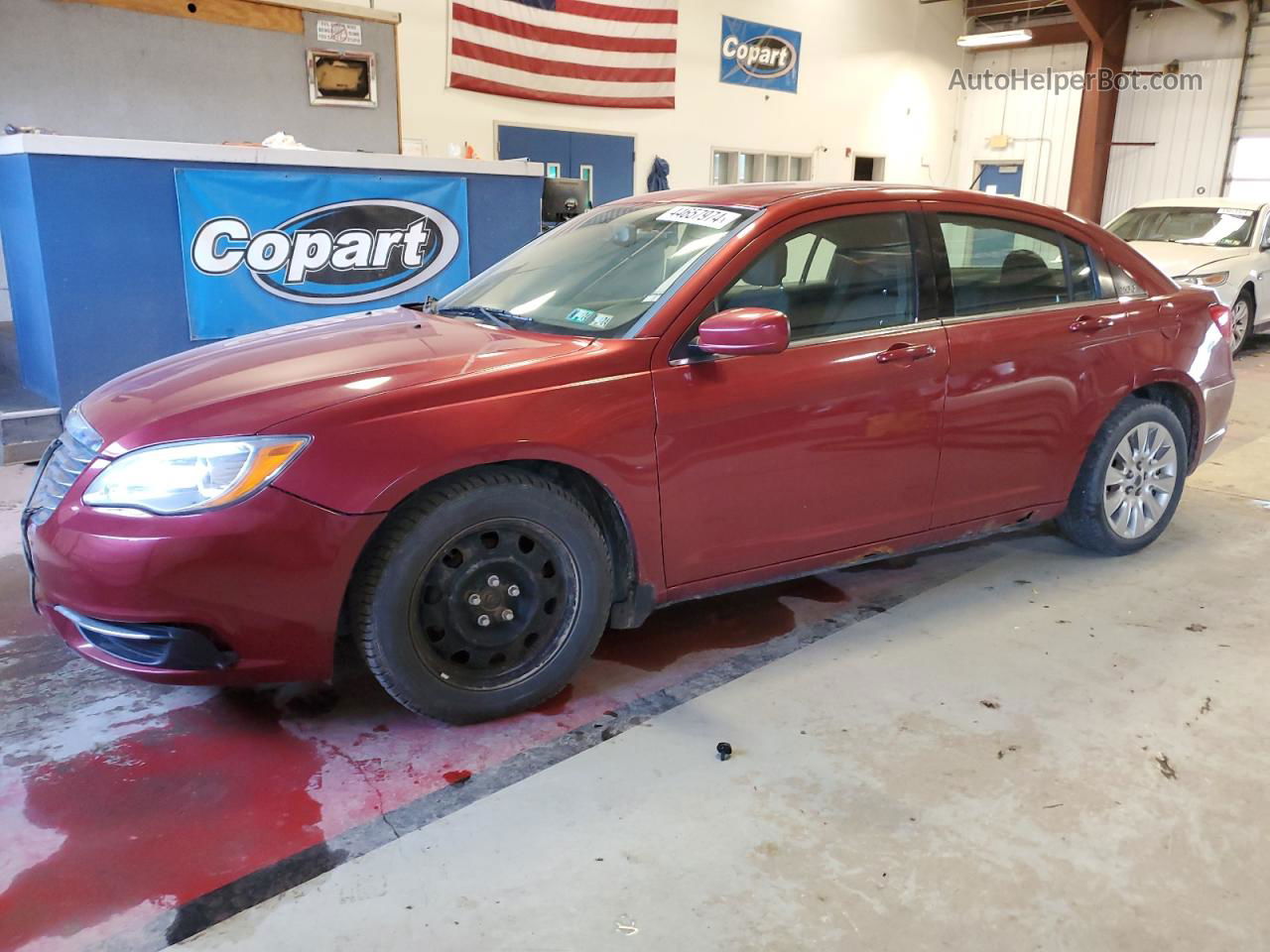 2014 Chrysler 200 Lx Burgundy vin: 1C3CCBAG0EN190912