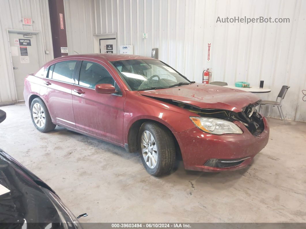 2014 Chrysler 200 Lx Red vin: 1C3CCBAG2EN152484