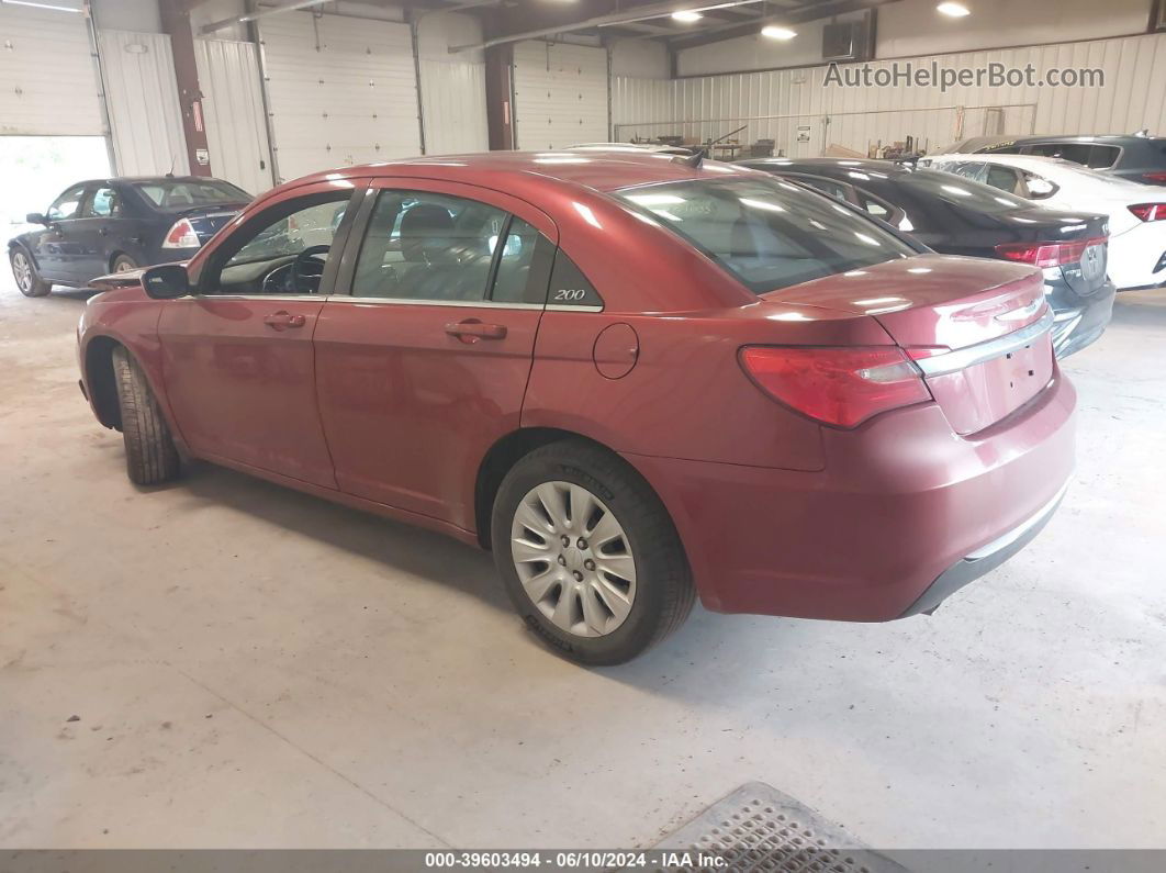 2014 Chrysler 200 Lx Red vin: 1C3CCBAG2EN152484