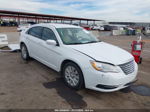 2014 Chrysler 200 Lx White vin: 1C3CCBAG3EN101527