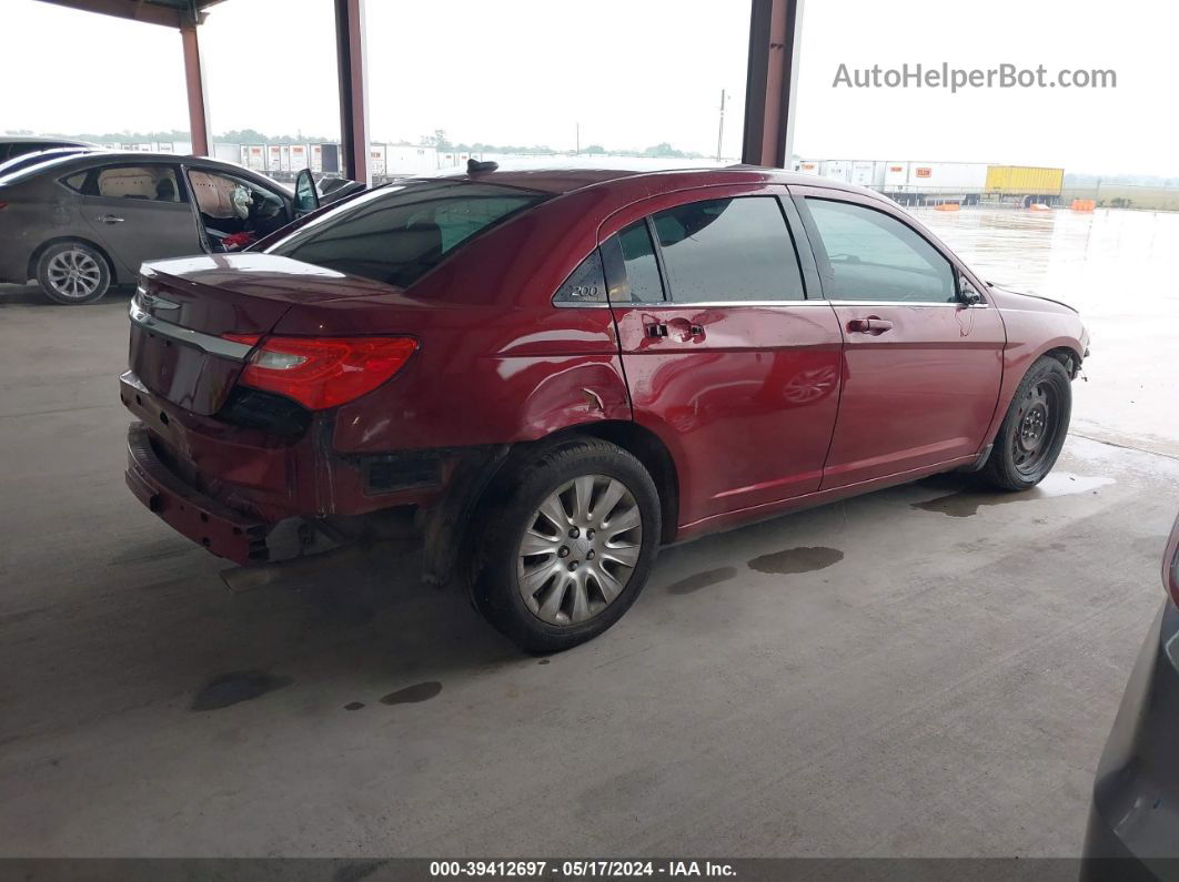 2014 Chrysler 200 Lx Red vin: 1C3CCBAG5EN171191