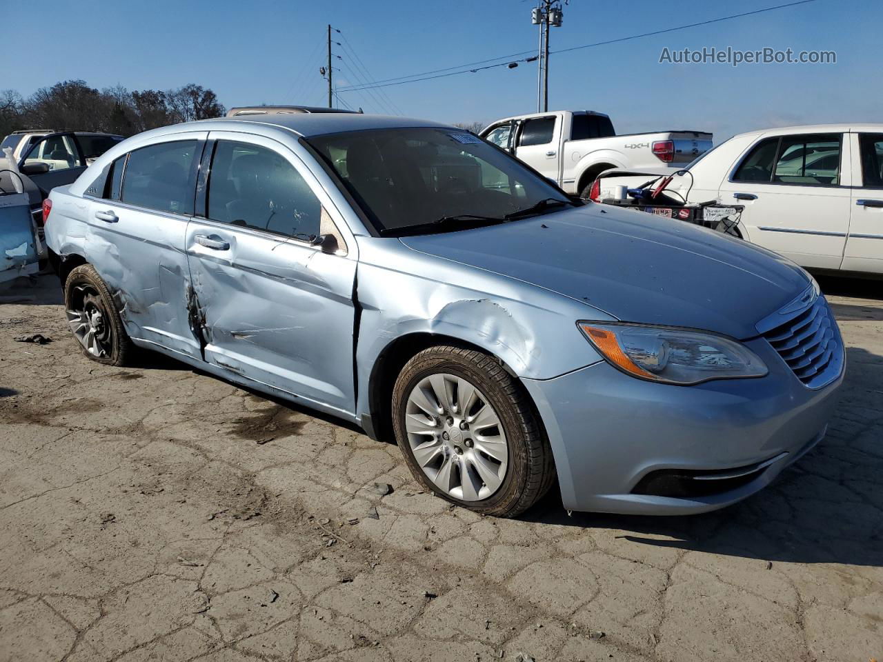 2014 Chrysler 200 Lx Blue vin: 1C3CCBAG5EN178559