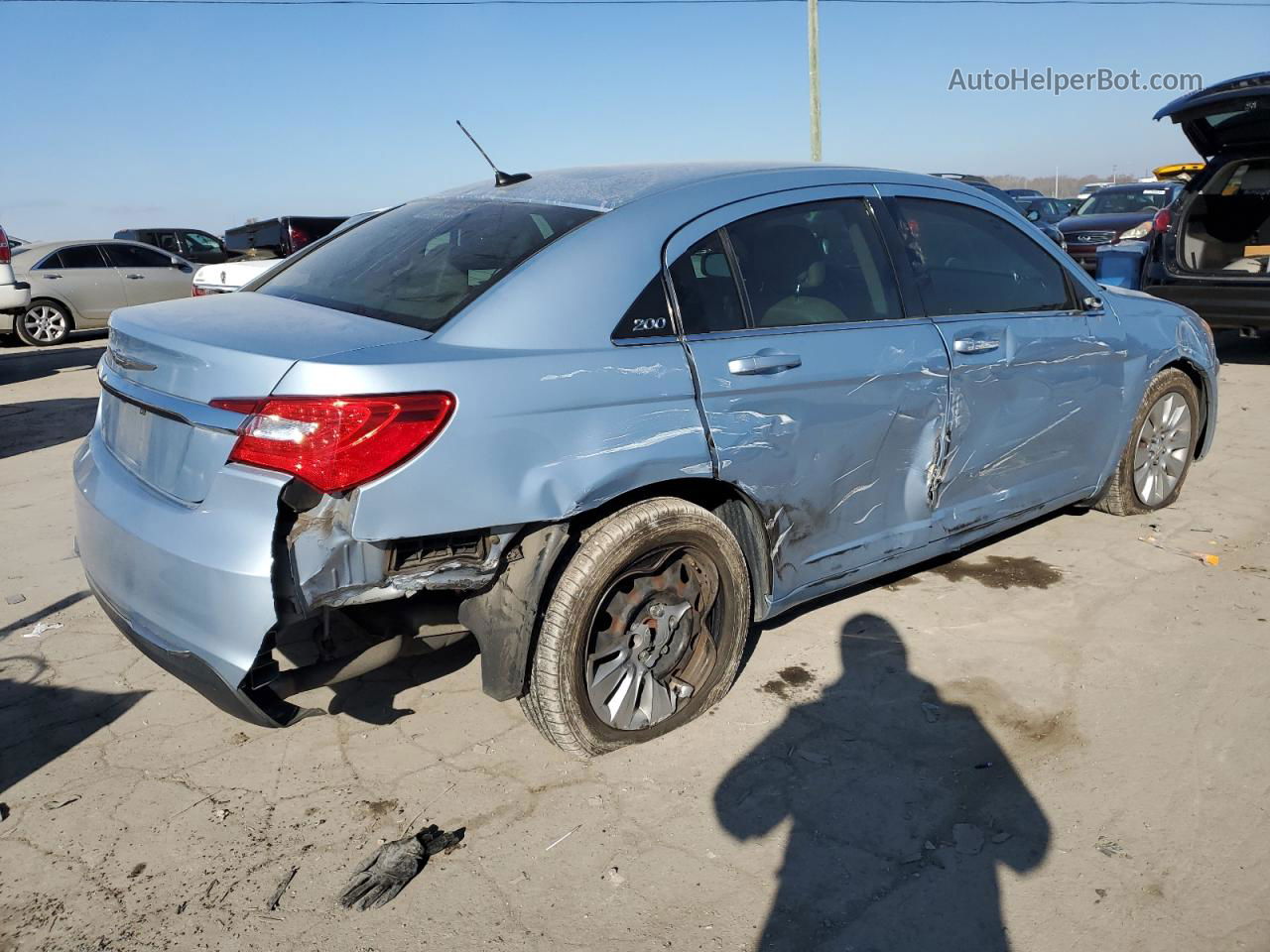 2014 Chrysler 200 Lx Blue vin: 1C3CCBAG5EN178559