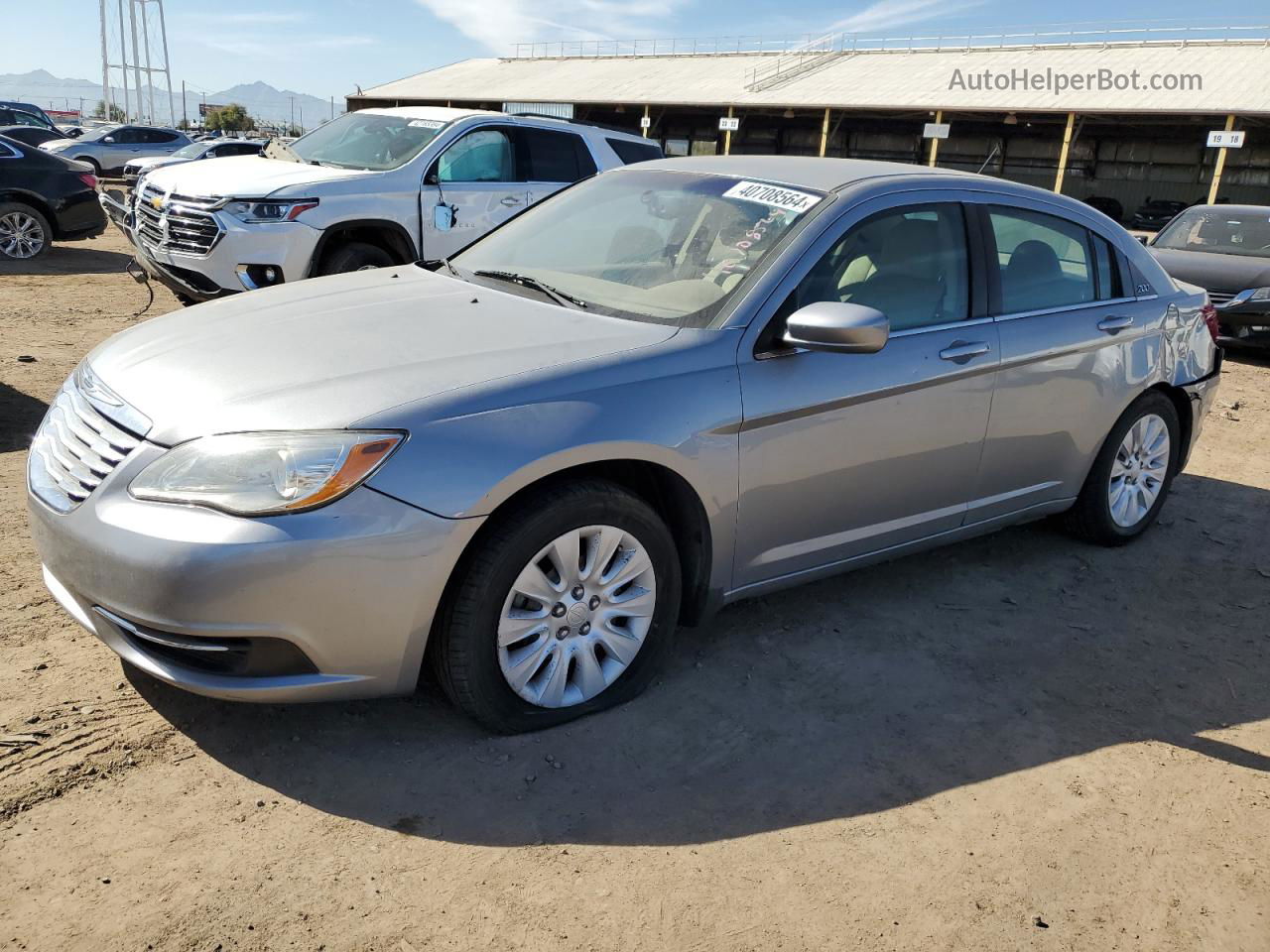 2014 Chrysler 200 Lx Silver vin: 1C3CCBAG6EN103580