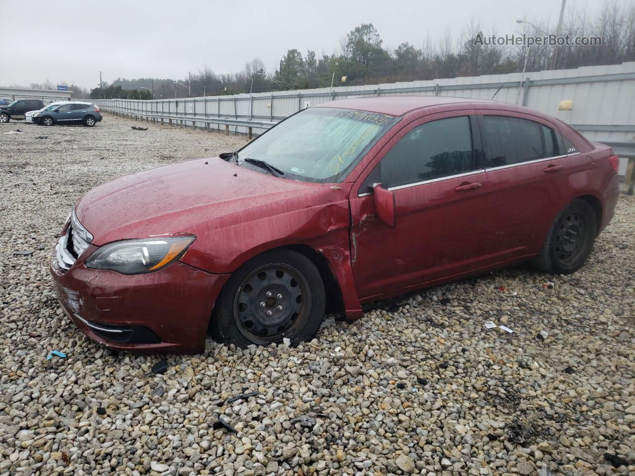 2014 Chrysler 200 Lx Crimson vin: 1C3CCBAG6EN164041