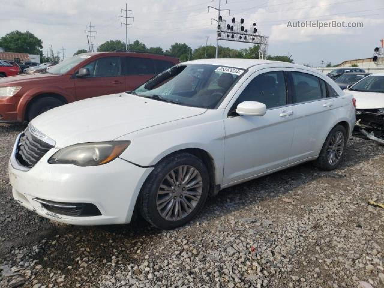 2014 Chrysler 200 Lx White vin: 1C3CCBAG7EN194617