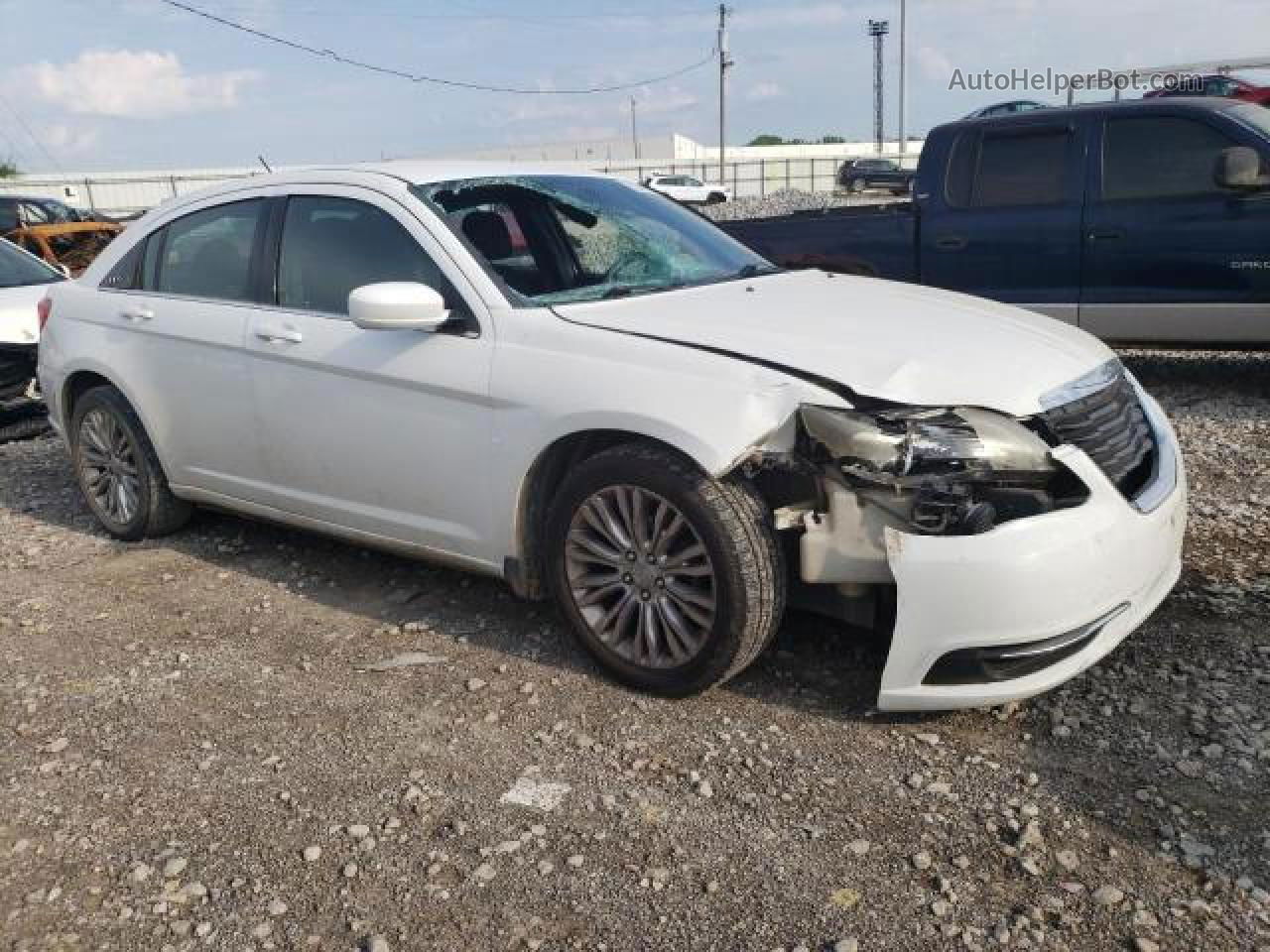 2014 Chrysler 200 Lx White vin: 1C3CCBAG7EN194617