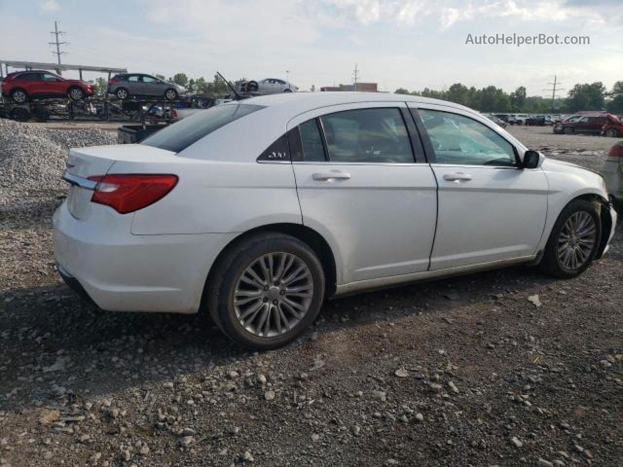 2014 Chrysler 200 Lx White vin: 1C3CCBAG7EN194617