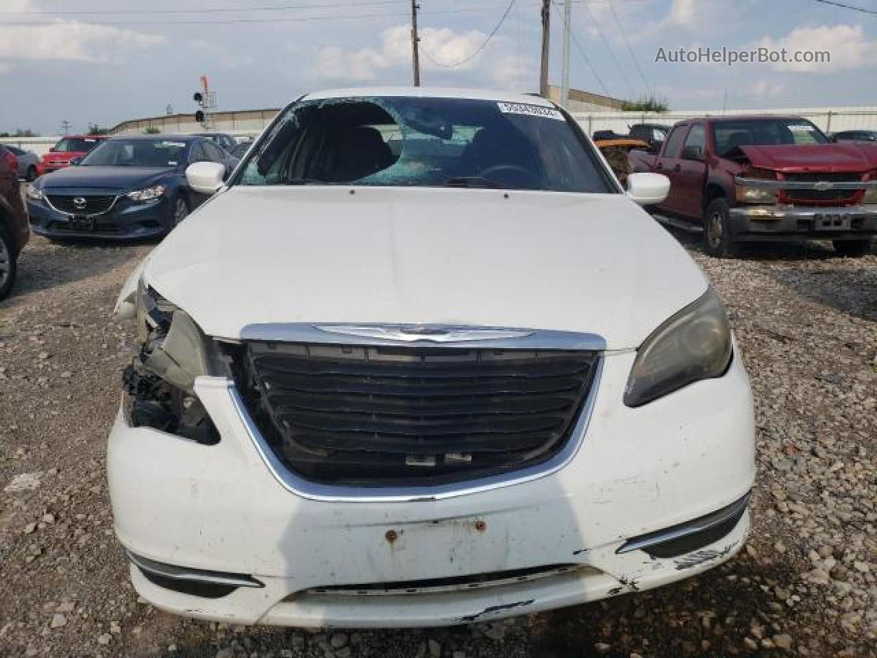 2014 Chrysler 200 Lx White vin: 1C3CCBAG7EN194617