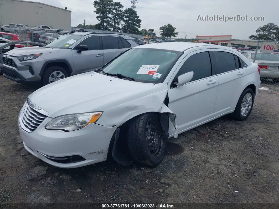 2014 Chrysler 200 Lx White vin: 1C3CCBAG9EN101919