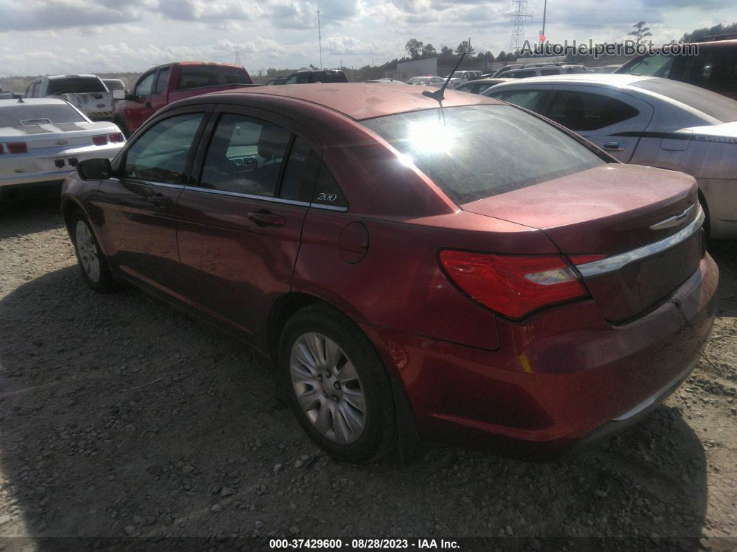 2014 Chrysler 200 Lx Red vin: 1C3CCBAGXEN190870