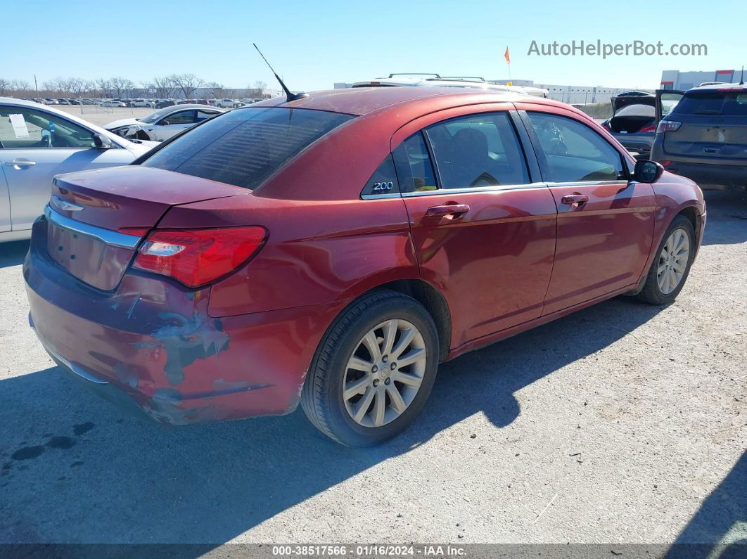 2014 Chrysler 200 Touring Maroon vin: 1C3CCBBB2EN171667