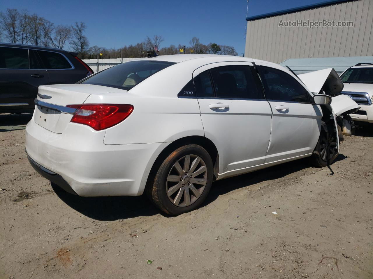 2014 Chrysler 200 Touring White vin: 1C3CCBBB3EN158880