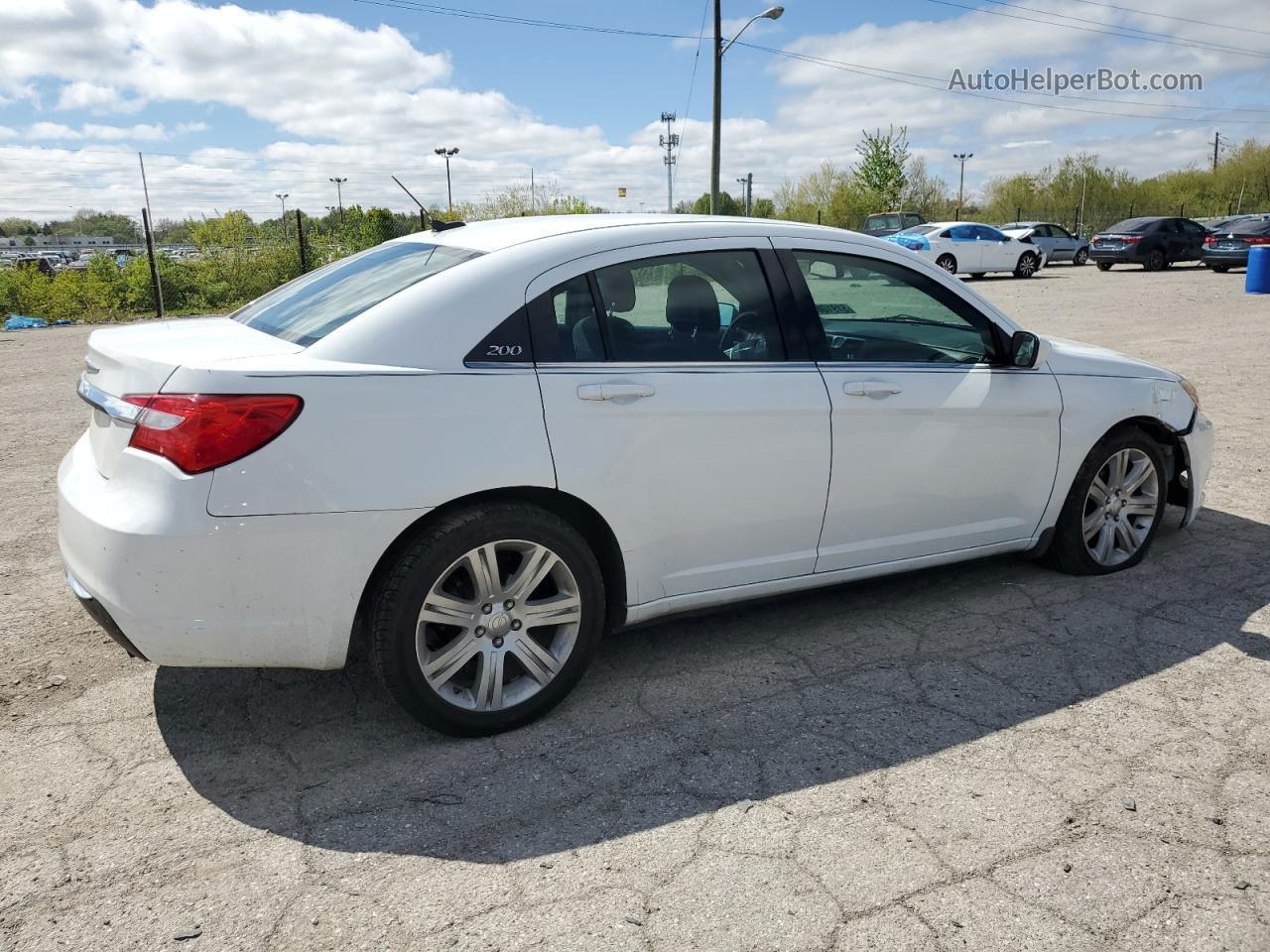 2014 Chrysler 200 Touring White vin: 1C3CCBBB4EN192729