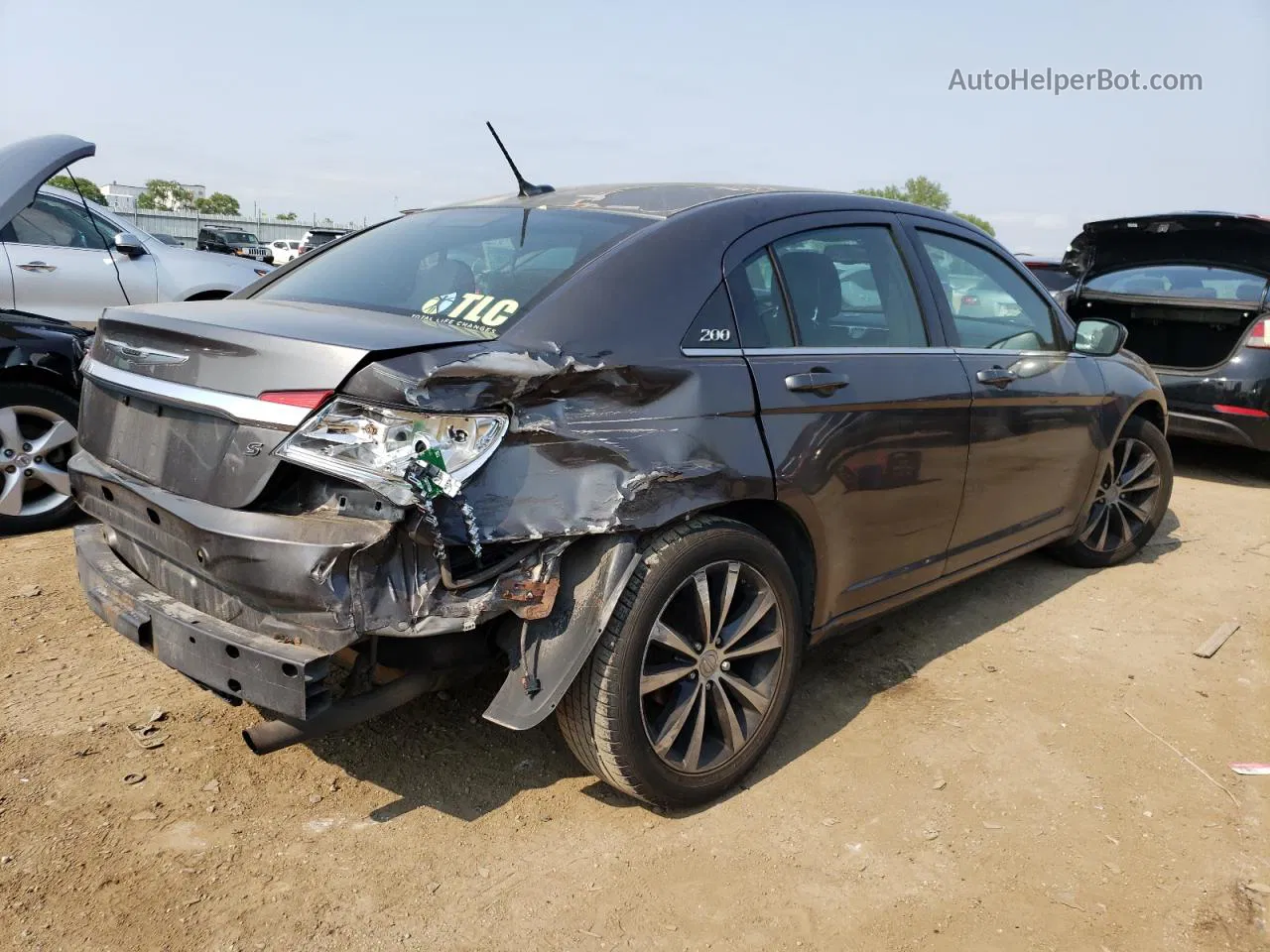 2014 Chrysler 200 Touring Gray vin: 1C3CCBBB5EN186244