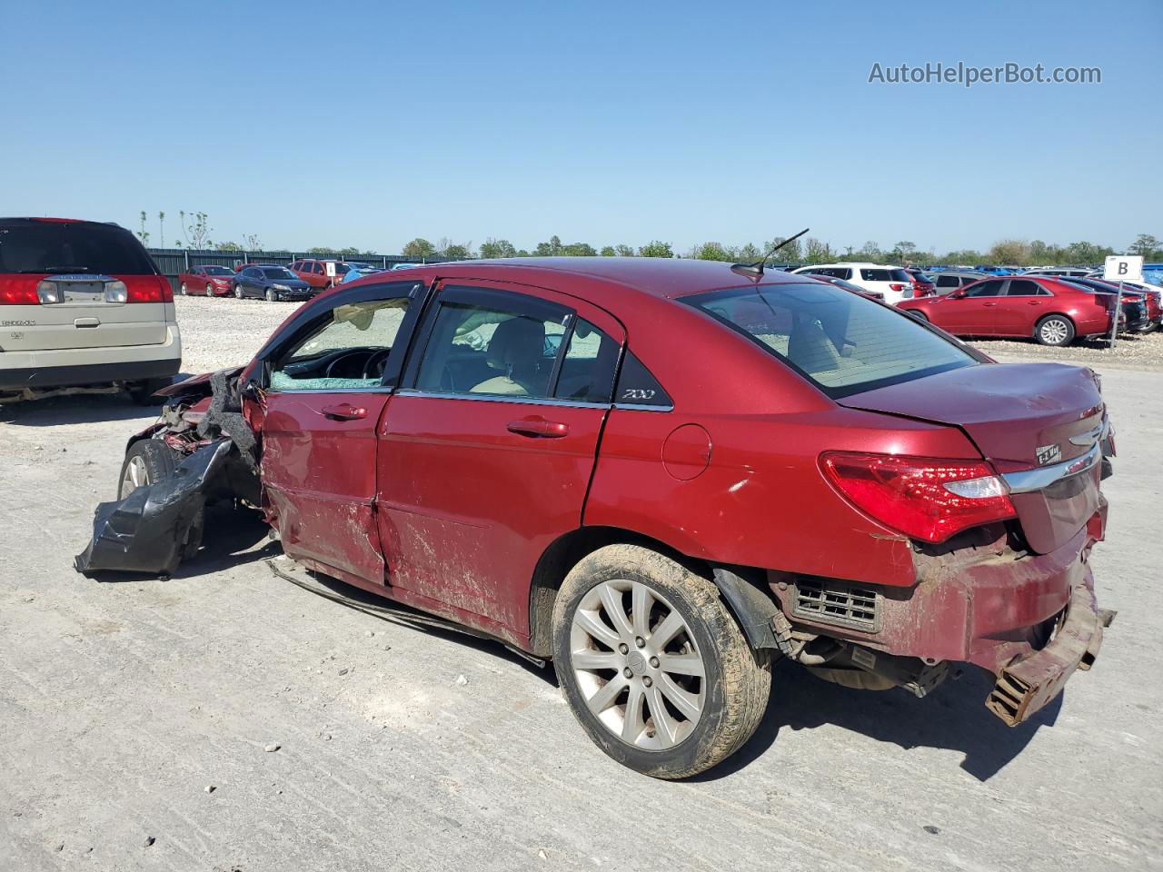 2014 Chrysler 200 Touring Maroon vin: 1C3CCBBBXEN204656