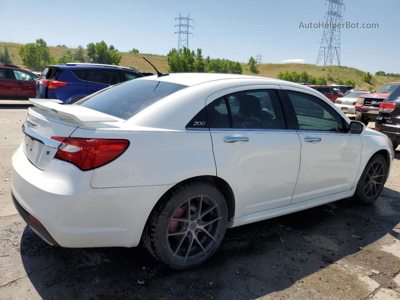 2014 Chrysler 200 Touring White vin: 1C3CCBBG0EN152899