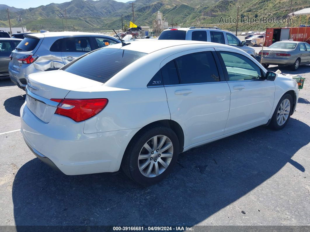 2014 Chrysler 200 Touring White vin: 1C3CCBBG1EN105719