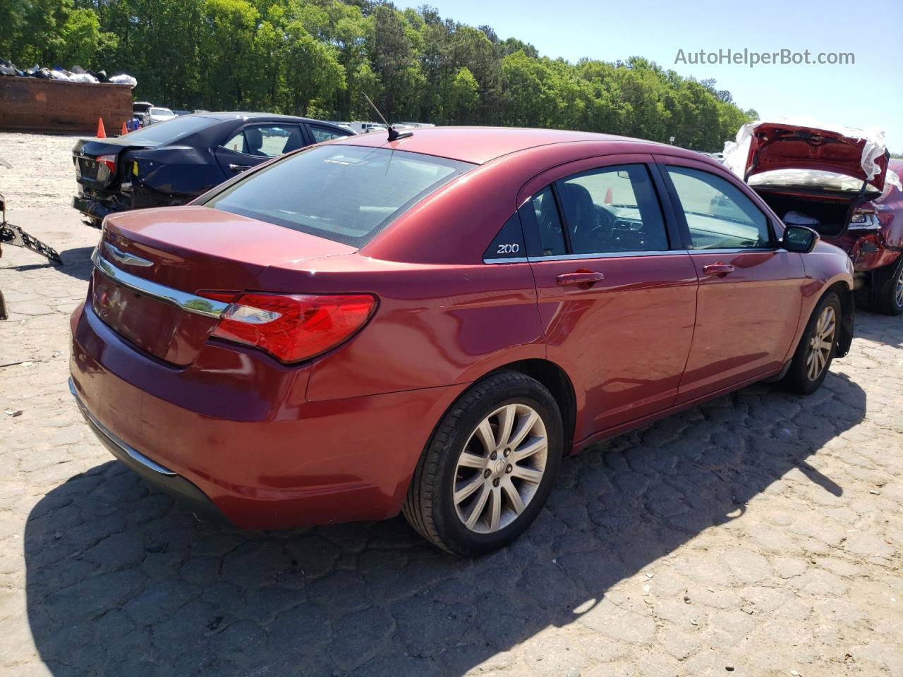 2014 Chrysler 200 Touring Бордовый vin: 1C3CCBBG2EN114705