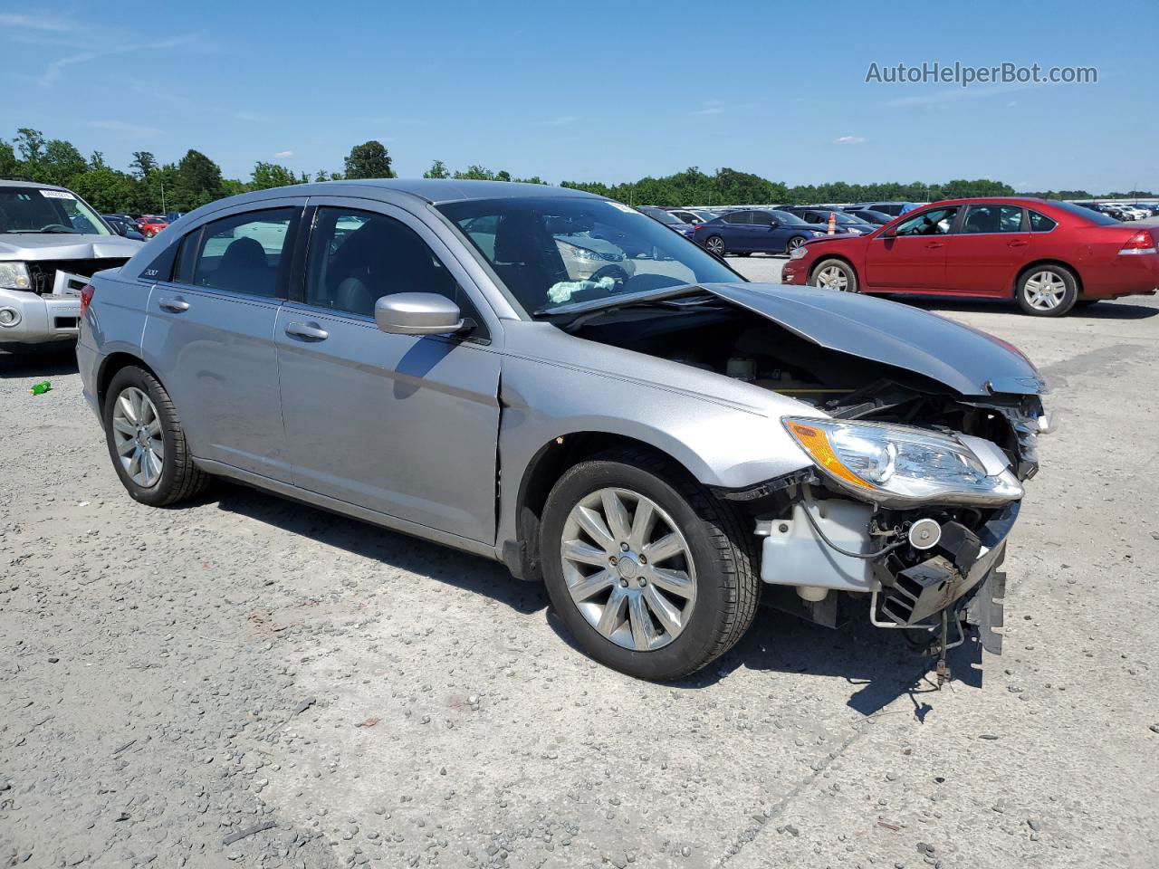 2014 Chrysler 200 Touring Silver vin: 1C3CCBBG2EN145033