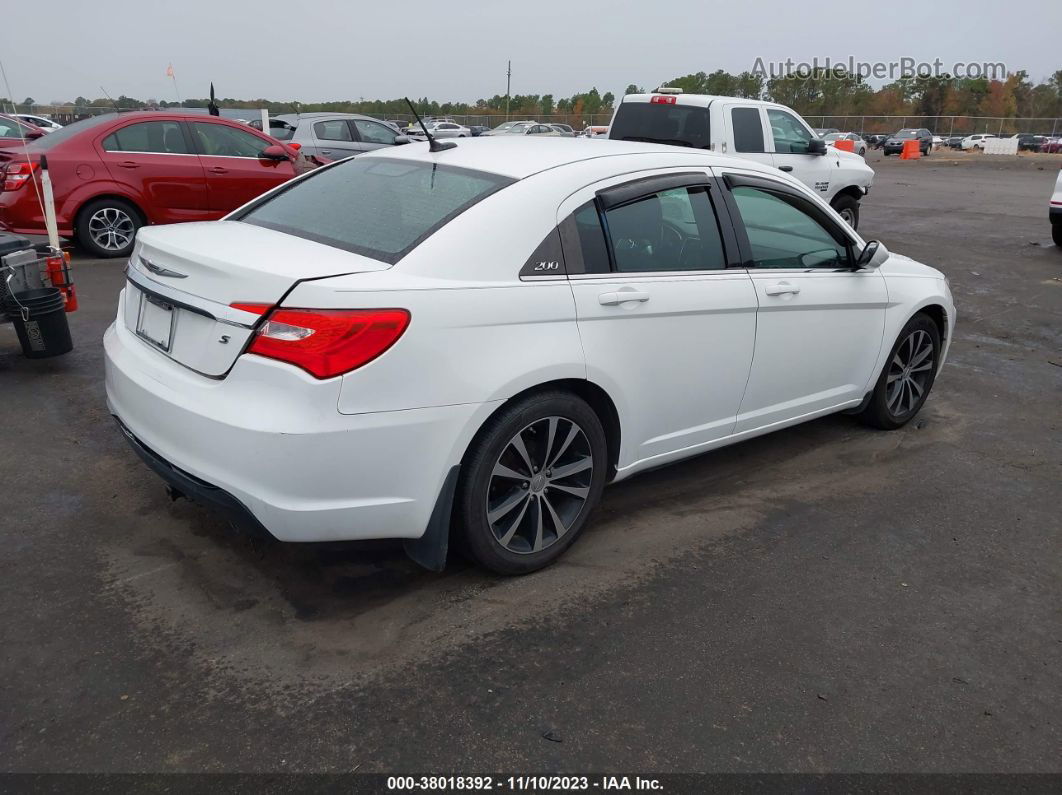 2014 Chrysler 200 Touring White vin: 1C3CCBBG2EN153326