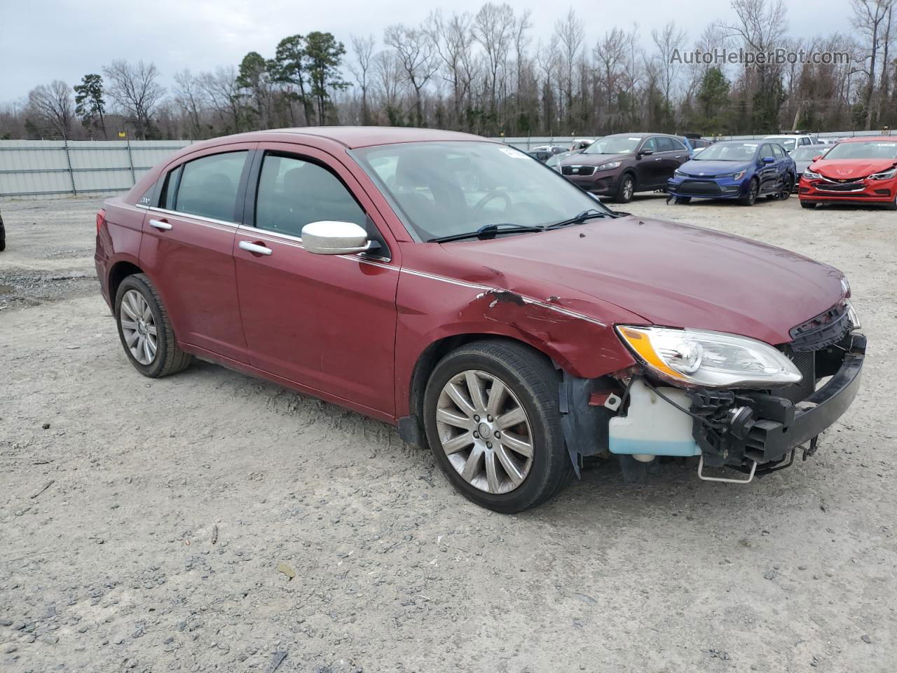 2014 Chrysler 200 Touring Red vin: 1C3CCBBG6EN106560