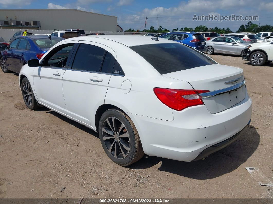 2014 Chrysler 200 Touring White vin: 1C3CCBBG7EN178741