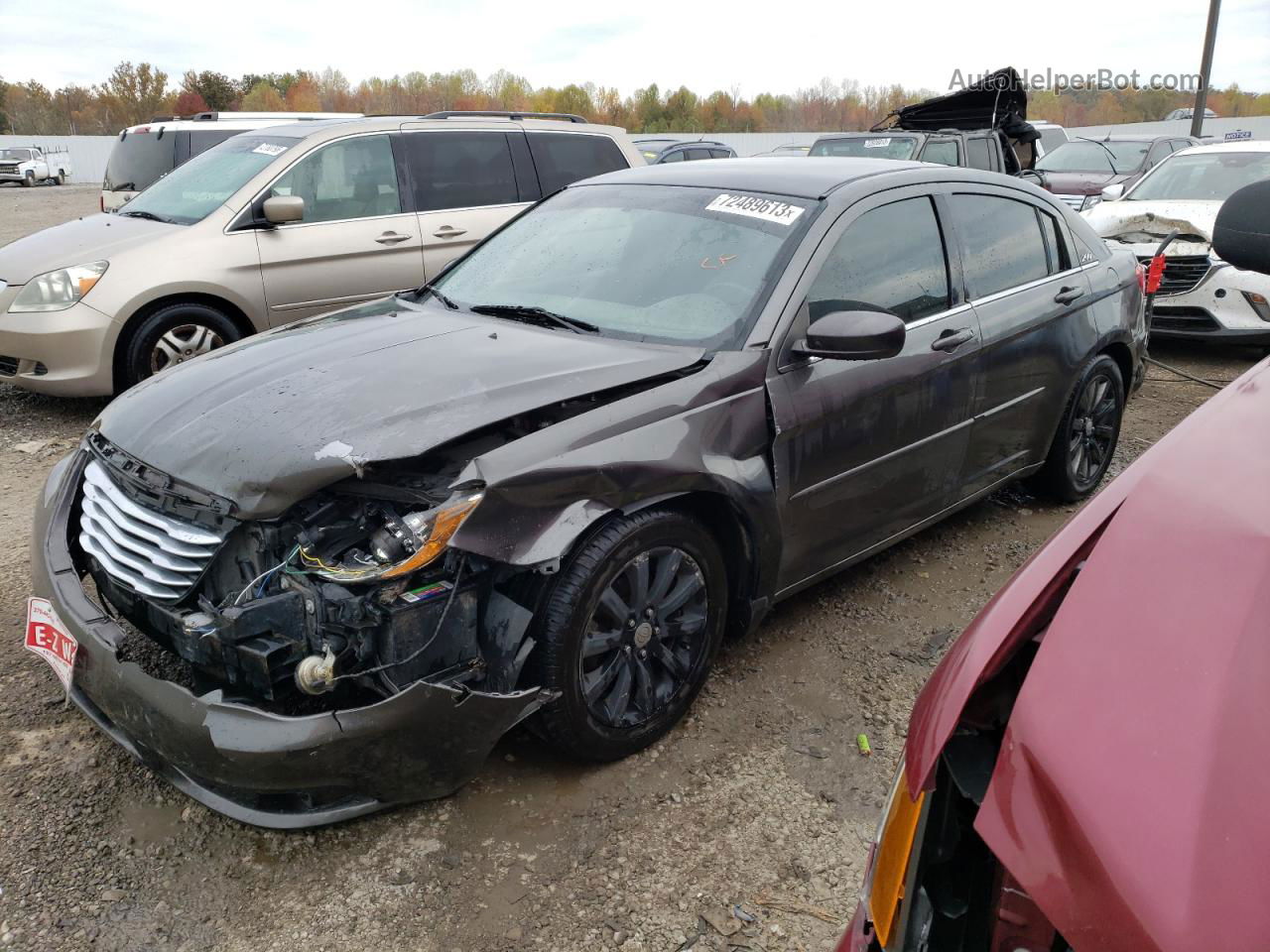 2014 Chrysler 200 Touring Угольный vin: 1C3CCBBG7EN204495