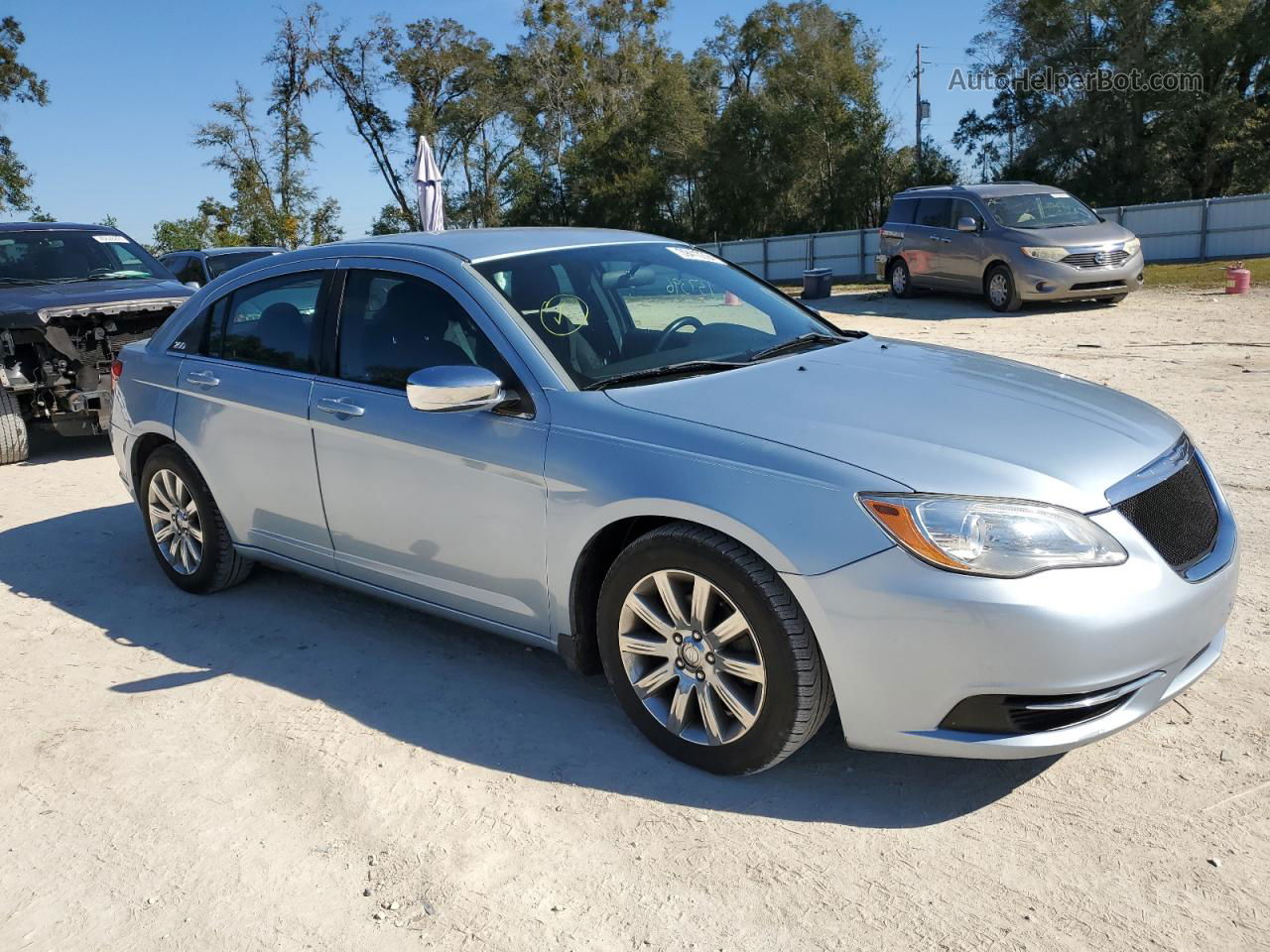 2014 Chrysler 200 Touring Синий vin: 1C3CCBBG8EN119553