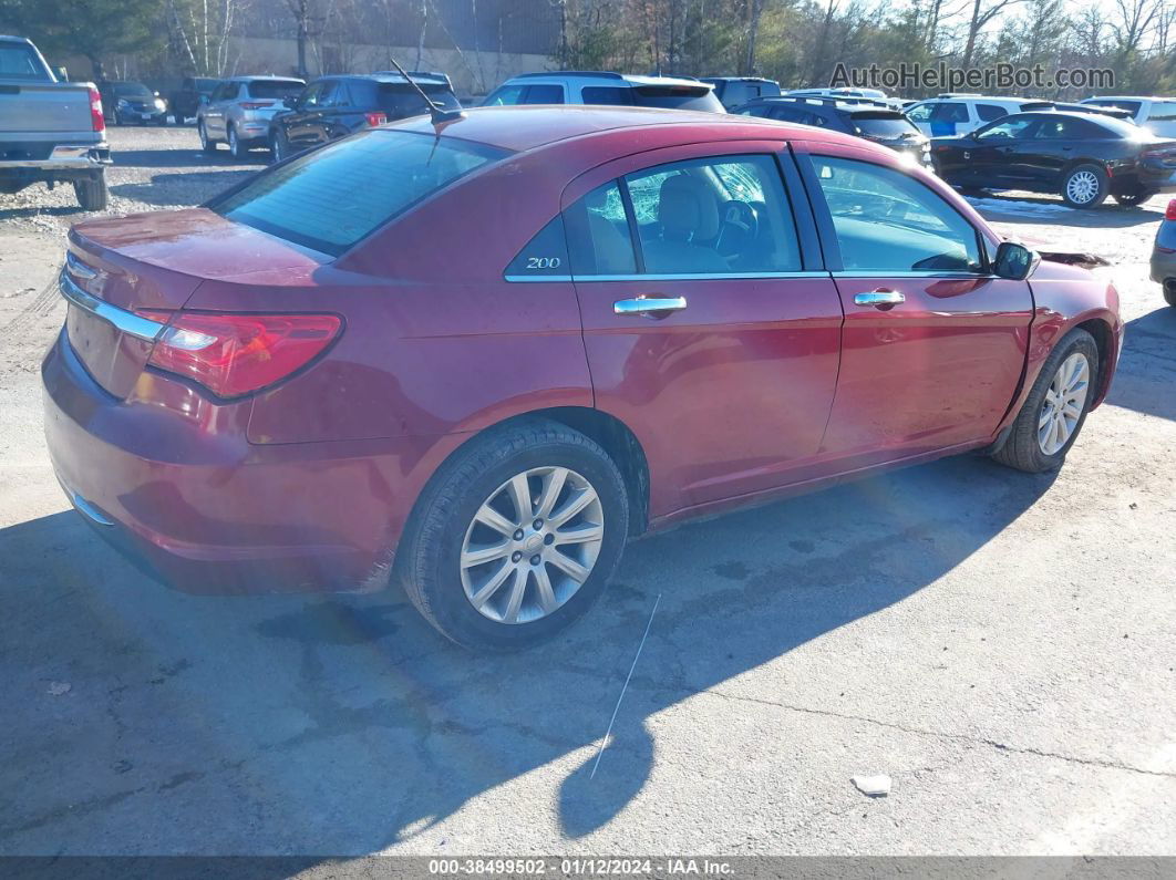 2014 Chrysler 200 Limited Красный vin: 1C3CCBCG1EN151873