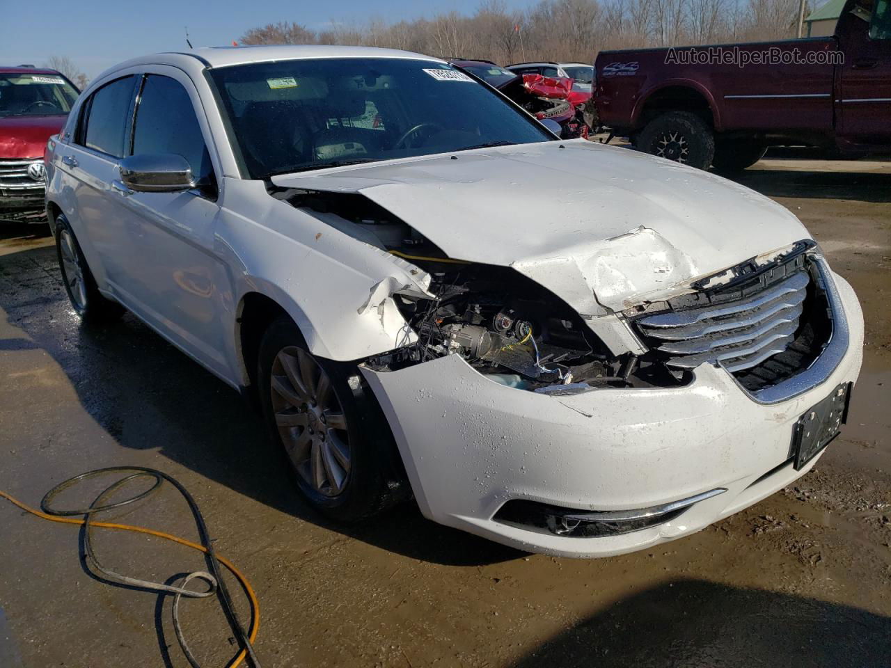 2014 Chrysler 200 Limited White vin: 1C3CCBCG1EN159553