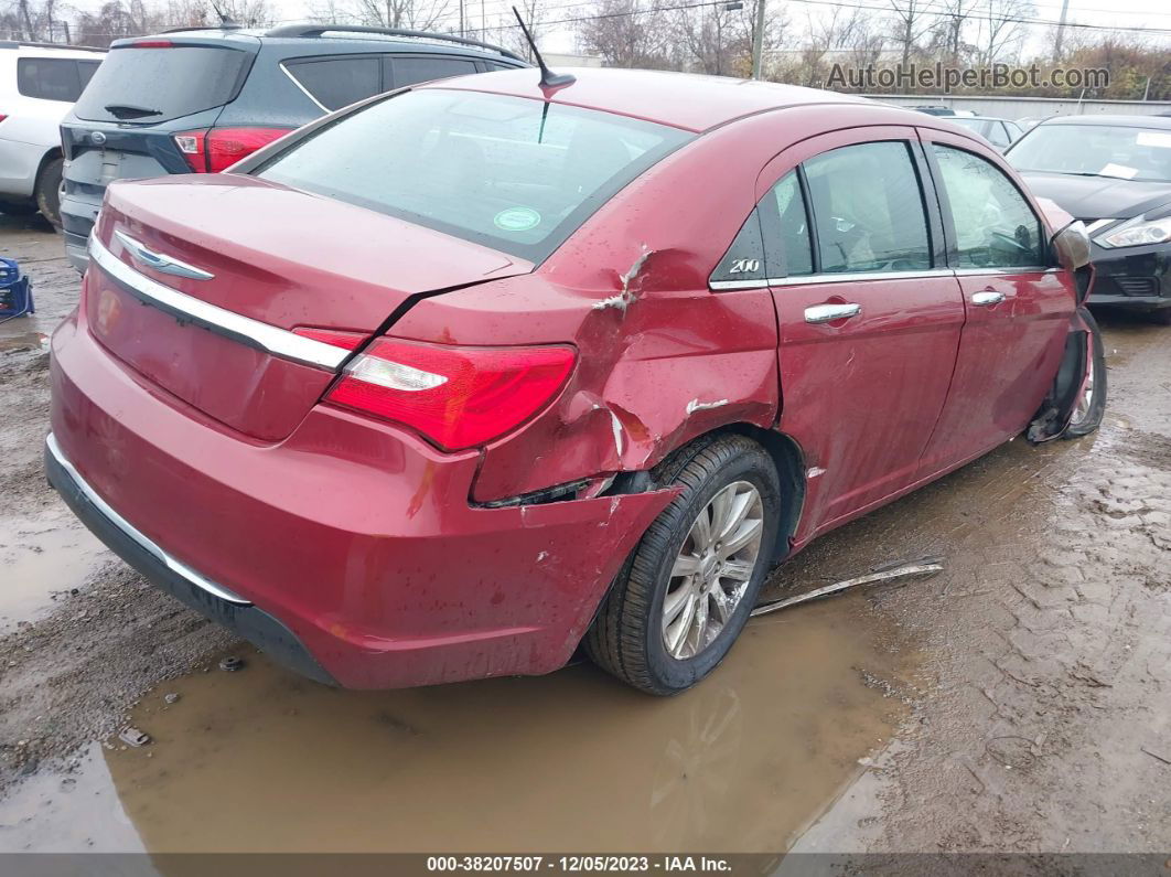 2014 Chrysler 200 Limited Красный vin: 1C3CCBCG1EN192276