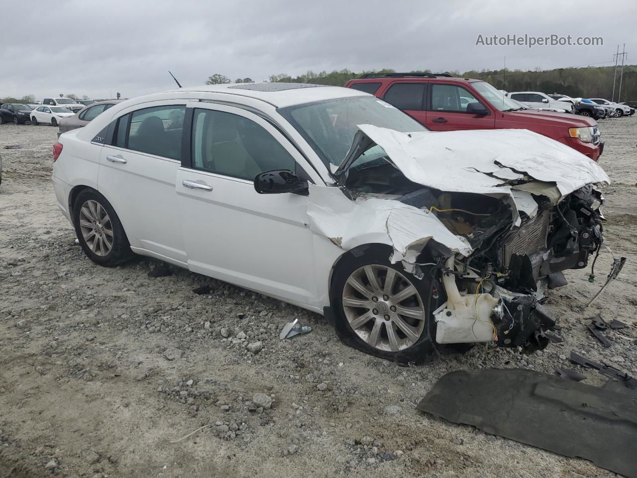 2014 Chrysler 200 Limited White vin: 1C3CCBCG2EN151820