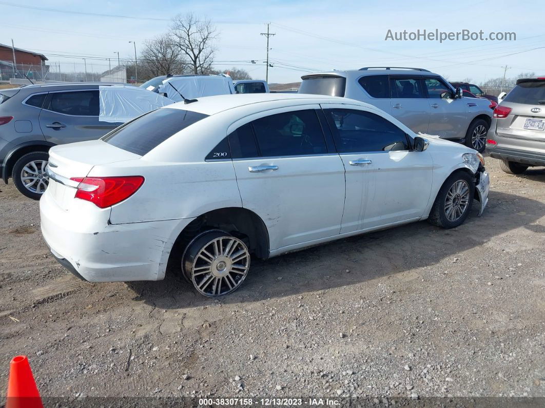 2014 Chrysler 200 Limited White vin: 1C3CCBCG2EN159416