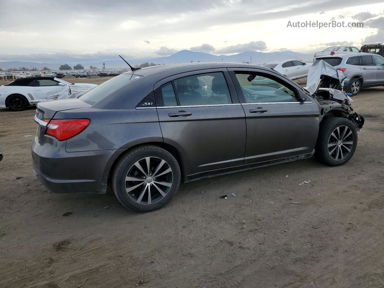 2014 Chrysler 200 Limited Gray vin: 1C3CCBCG2EN186700