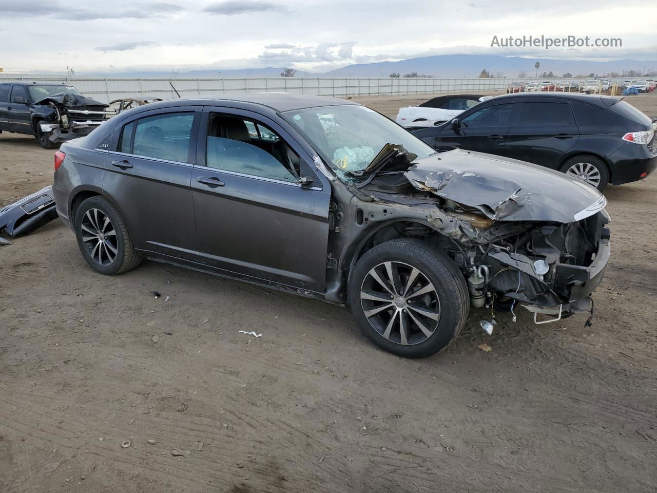 2014 Chrysler 200 Limited Gray vin: 1C3CCBCG2EN186700