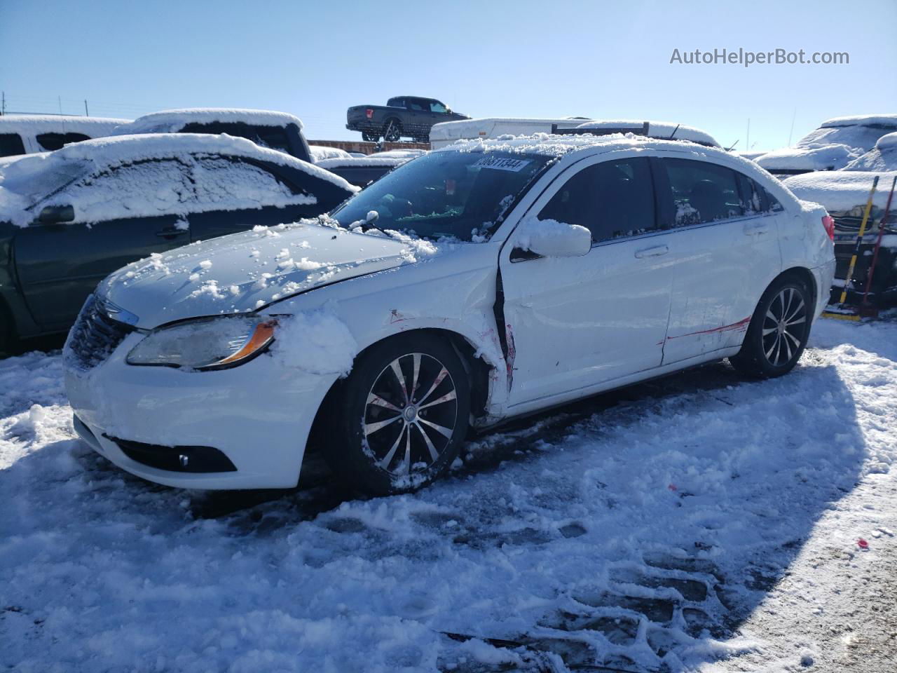 2014 Chrysler 200 Limited White vin: 1C3CCBCG5EN156218