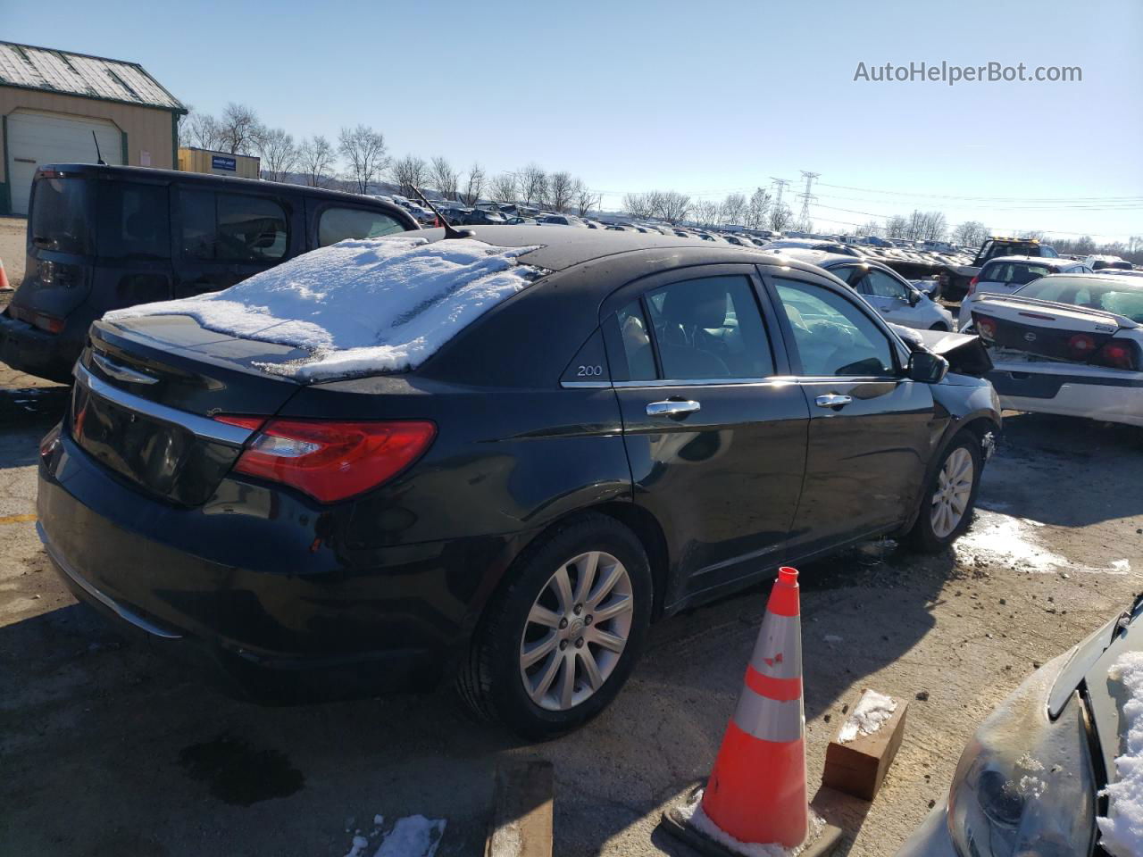 2014 Chrysler 200 Limited Black vin: 1C3CCBCG5EN159040