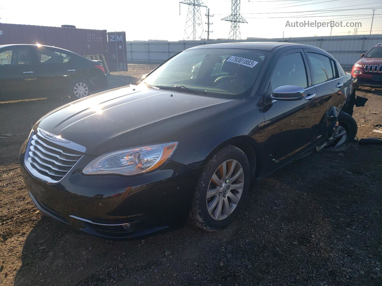 2014 Chrysler 200 Limited Black vin: 1C3CCBCG6EN135765