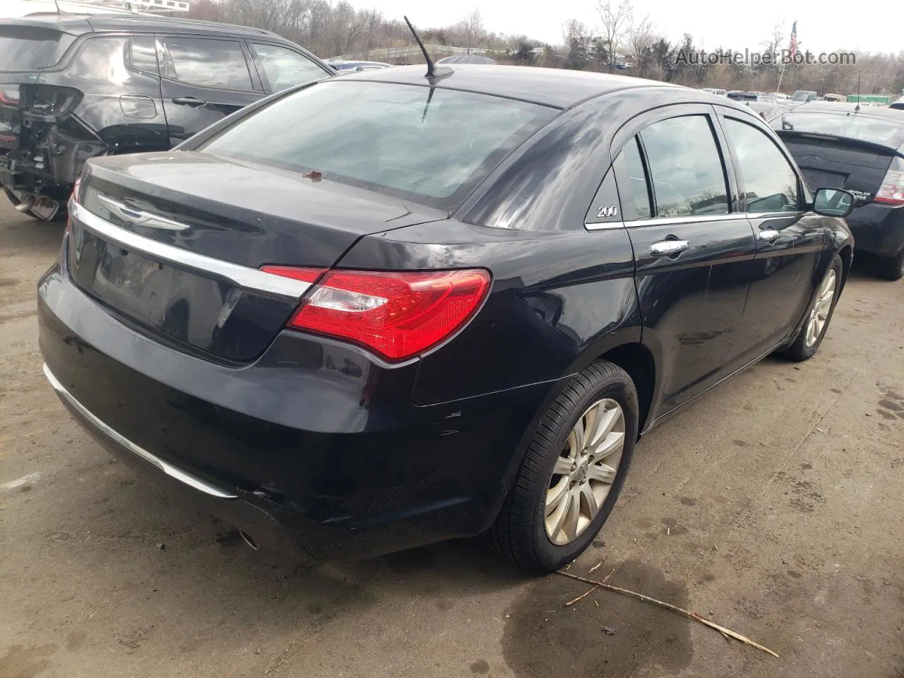 2014 Chrysler 200 Limited Black vin: 1C3CCBCG6EN179930